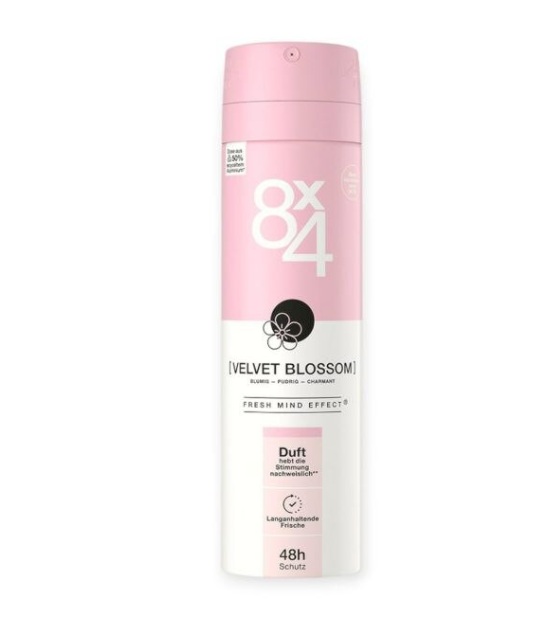 Deodorant spray 8x4 Velvet Blossom, floral-fructat, 150 ml