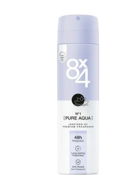 8x4 Deodorant Woman Pure Aqua 150ml