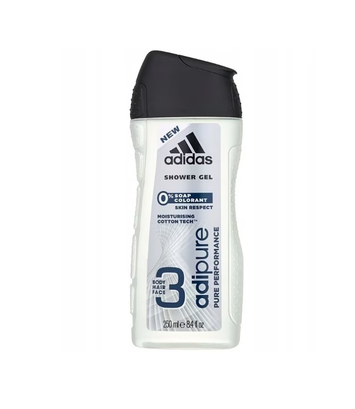 Gel de dus pentru barbati, Adidas, AdiPure Man, 250 ml
